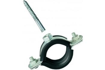 Хомут центр-й з гумкою та шурупом залізн. розб. d20-23,1/2'