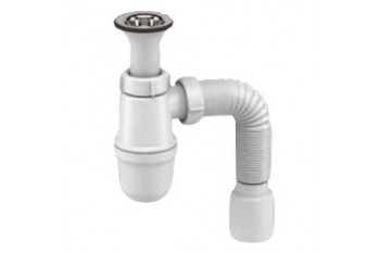 Сифон для умивальника з пласт. випуском 1 ½" і гофрошлангом Santehplast SB 02