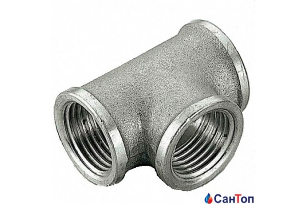 Тройник BRASS 1/2" ВВВ никель