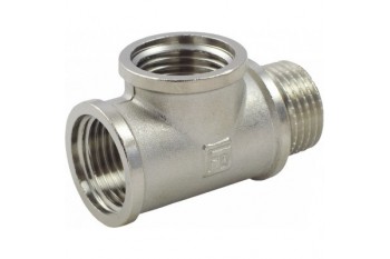 Трійник BRASS 1/2" ВНН нiкель