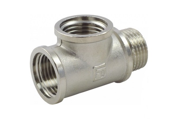 Трійник BRASS 1/2" ВНН нiкель