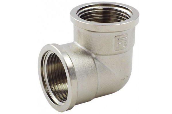 Уголок BRASS 1/2"В-1/2"В никель