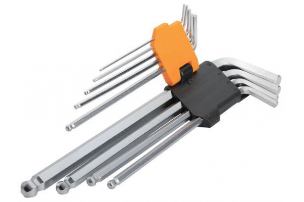 Комплект ключів Торкс з отвором 9 шт Т10-Т50