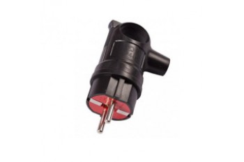 ВИЛКА КУТОВА З КІЛЬЦЕМ ІЗ ЗАЗЕМЛЕННЯМ SVT-7354(2) ЧОРНА  (40/480)