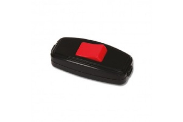 Вимикач для бра безгвинтовий на провід чорний (500/1000)