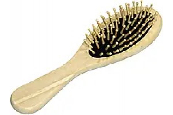 Розчіска дерев'яна з дерев'яними масажками 21.5см