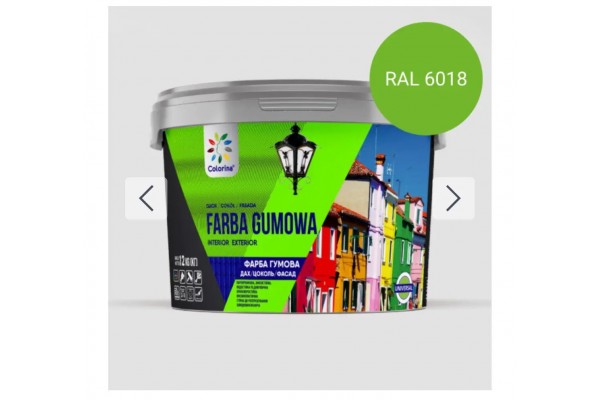 Фарба гумова ТМ "COLORINA" (1,2) RAL (6018 світло-зелена)