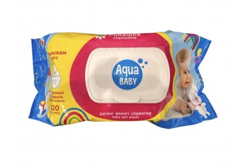 Серветки вологі, Aqua baby, 120шт/уп