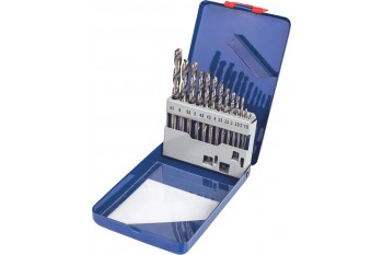(М22-100) Набір свердл по металу Р6М5 белых, 25шт, 1,0-13,0мм (метал. коробці)