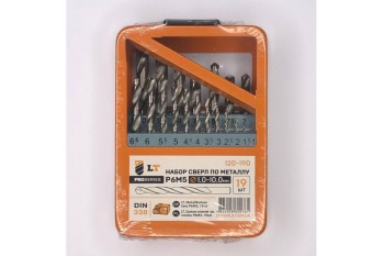 Набір свердел по металу Р6М5  LT 19 шт. 1,0 - 10,0 мм 120-190