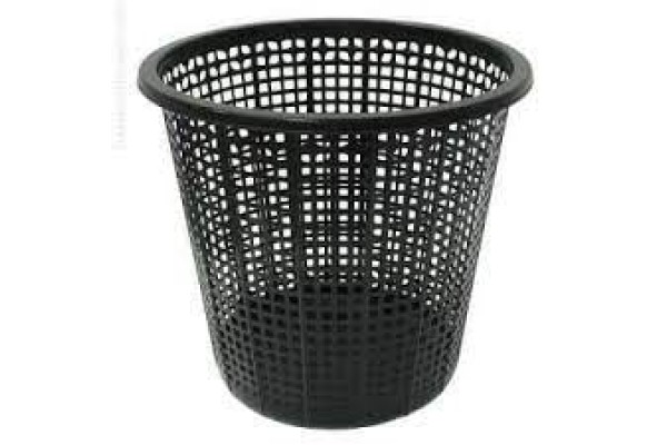 Урна для паперів кругла пластикова 10л "Сітка", чорна, Еталон-С
