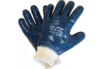 Рукавички БМС сині (с захисним манжетом)