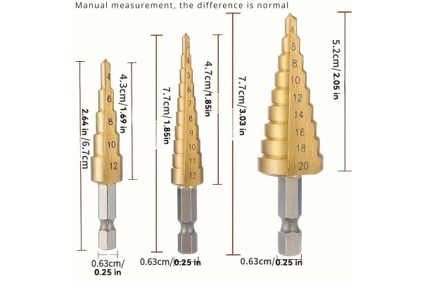 Свердло ступеневе Китай Ø4-12 мм