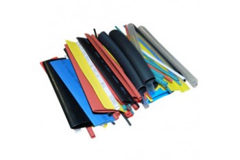 Термоусаджувальна трубка SVT довжина 10см набір діам. 3,4,5,6,10мм / чер.кр.син.біл. (44 шт.) (200)