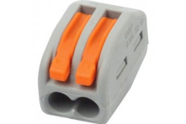 Конектор  на 2 контакти (400В,  32 A ) Сірий 100шт/уп ELECTRO HOUSE (е)