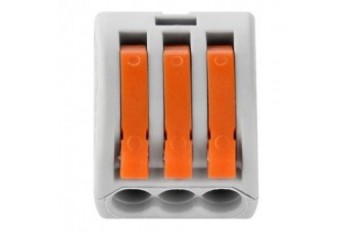 Конектор  на 3 контакти (400В,  32 A ) Сірий (а)