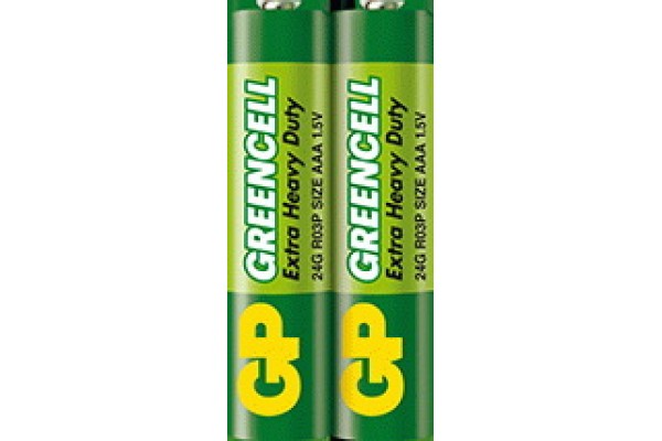 Батарейка GP GREENCELL 1.5V 24G-S2  сольова R03, AAA