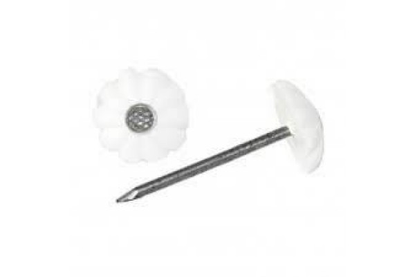 Цвяхи декоративні пл. білий (50 гр)