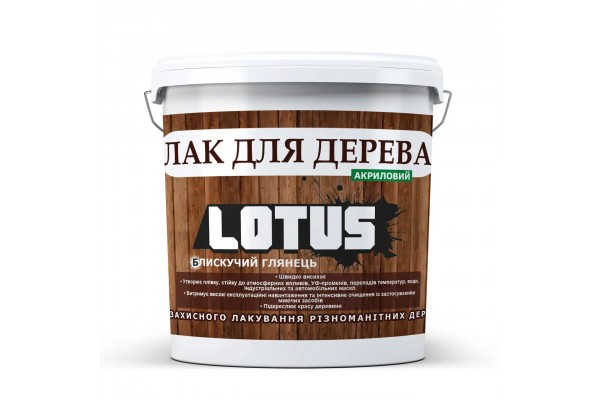 Глянець Лак акриловий LOTUS для дерева, 0,5 л