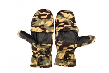 Рукавички зимові флісові з манжетом камуфляж мультикам