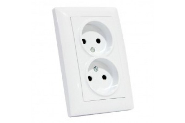 Розетка подвійна без заземлення  16 А   Acura ELECTRO HOUSE (е)