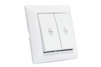 Вимикач подвійний прохідний Білий Enzo ELECTRO HOUSE (е)