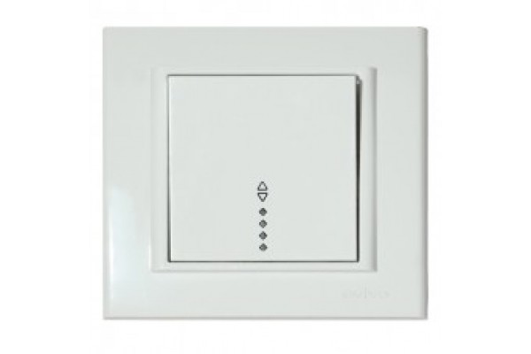 Вимикач прохідний  Білий Enzo ELECTRO HOUSE (е)