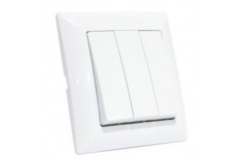 Вимикач потрійний Білий Enzo(а)