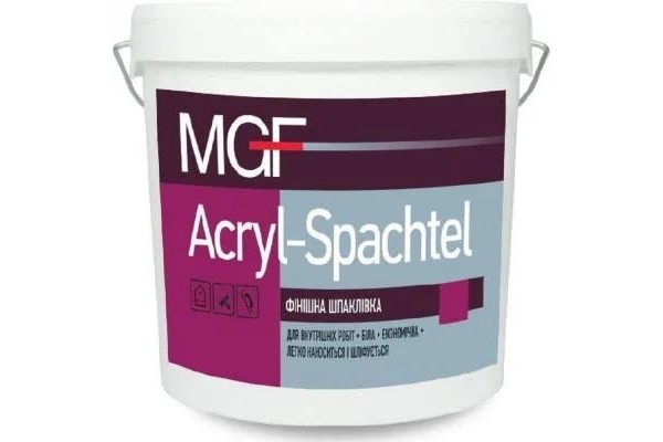 Шпаклівка MGF Acryl Spachte фінішна готова до застосування 1,5кг