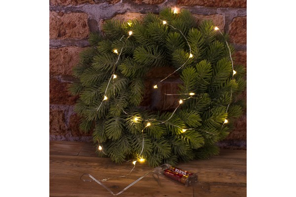 Світлодіодна гірлянда LED "Новорічна", біла, тепла, 2м