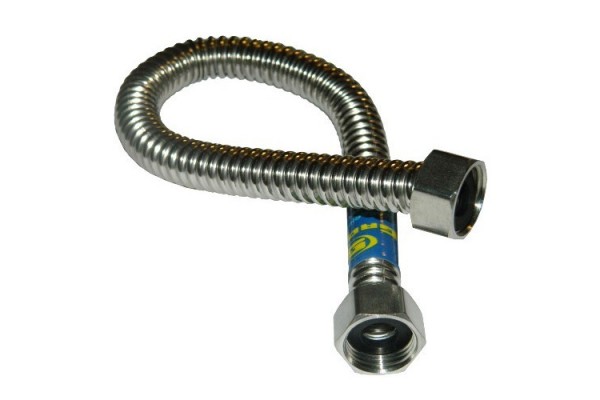 Шланг д/води 1/2" Г-Г 80см, нерж SANTAN