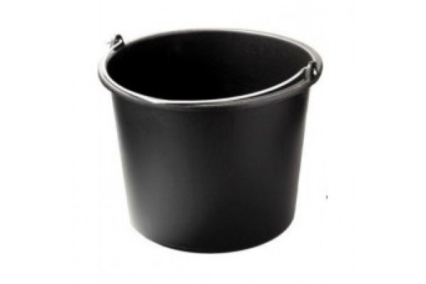 Відро пластикове будівельне кругле, 10л чорне SCHOPFER Standard 1/10/720