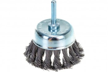 Щітка чашоподібна плетена пров. зі стрижн. 75 мм MERCURY (ящ.100)