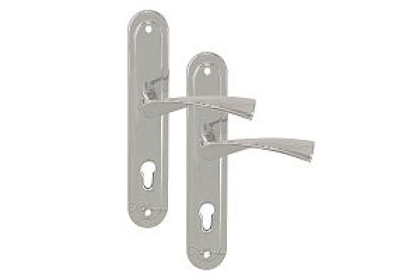 Ручка на планке FZB 85.0426 SN (на высокой широкой планке) ручки в точку Сатин