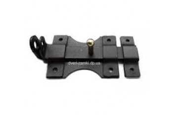 Засов [100×78] "Бабочка" полимер Чёрный Бархат