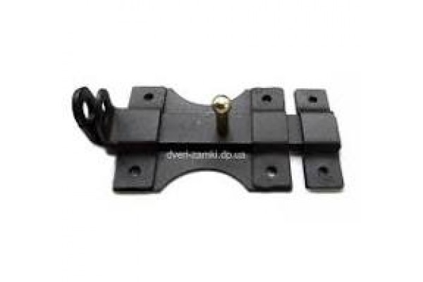 Засов [100×78] "Бабочка" полимер Чёрный Бархат