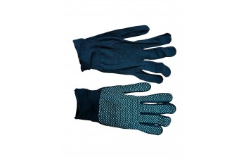 Рукавички нейлон чорні / сині / сірі (біла крапочка), жіночі