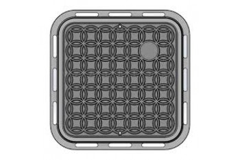 Люк каналізаційний полімерпіщаний квадратний малий 700*700