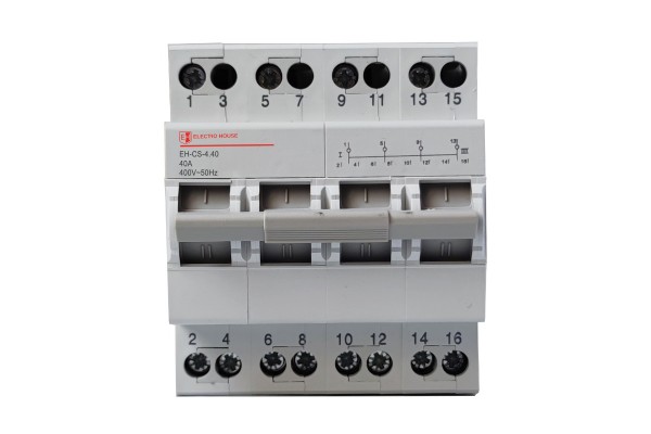 Вимикач перекидний I-0-II 4Р 40А ELECTRO HOUSE (е)