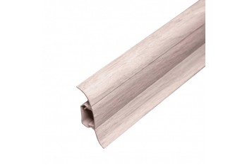 14 Плінтус ТІС з резинкою Дуб білий (2,5м)