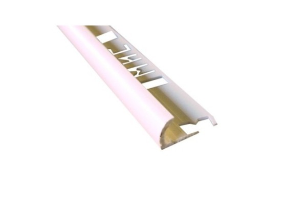 Кутовий профіль зовн. для плитки 10мм / 2,5м  білий