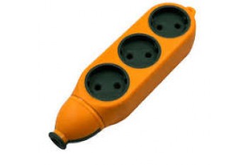 Колодка двох стороння 3гн+3гн б/з латунь (6000Вт) будівельна (100/200)