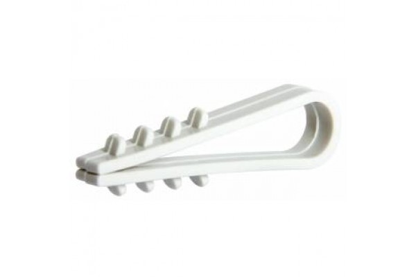 Дюбель-хомут «Ялинка» круглий Ø 6 білий ZIPLEX (100шт в уп/100уп в ящ)