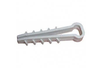 Дюбель-хомут «Ялинка» плоский  6x3 білий 0,5 ZIPLEX (100шт в уп/100уп в ящ)