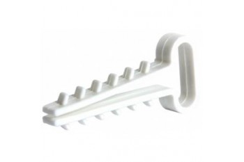 Дюбель-хомут «Ялинка» плоский  8x4 білий 1 (2х1,5) ZIPLEX (100шт в уп/100уп в ящ)
