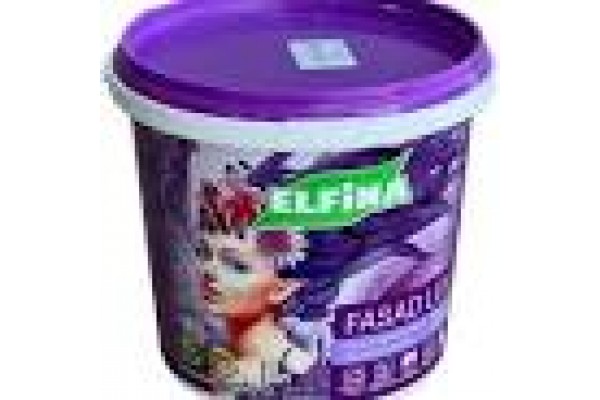 ELFINA Фарба фасадна атмосферостійка "FAСAD LUX" біла E,  4,2 кг ( 3 л.)