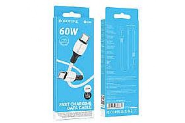 USB Кабель Borofone BX84 Type-C - Type-C 60W (белый)