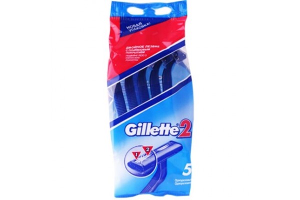 Одноразові бритви Gillette 2 чоловічі, 5 шт