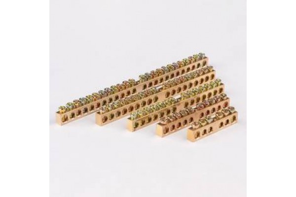 Шина нульова неізольована 8 отворів 6x9 (100шт)