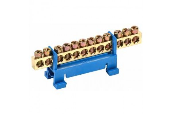 Шина нульова для кріплення на DIN-рейку 12 отв. (Заводська) (50)